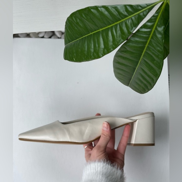 Aldo Shoes - Aldo Chunky Heel Square Toe Mules in White, Size US 11